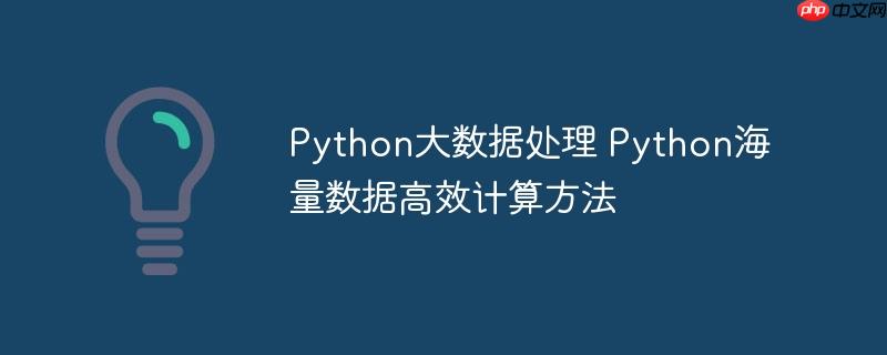 Python大数据处理 Python海量数据高效计算方法-小浪学习网