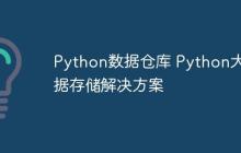 Python数据仓库 Python大数据存储解决方案