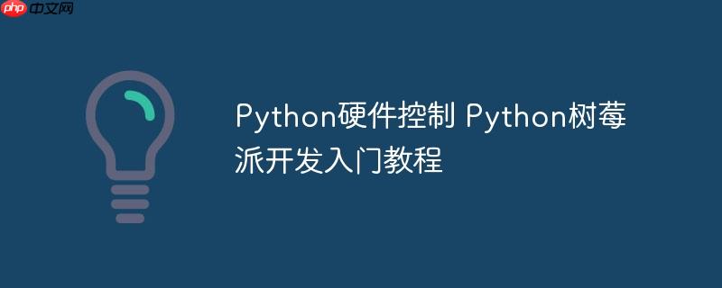 Python硬件控制 Python树莓派开发入门教程
