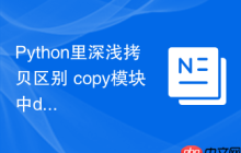 Python里深浅拷贝区别 copy模块中deepcopy与copy的实际差异解析