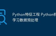 Python特征工程 Python机器学习数据预处理