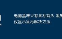 电脑黑屏只有鼠标箭头 黑屏仅显示鼠标解决方法