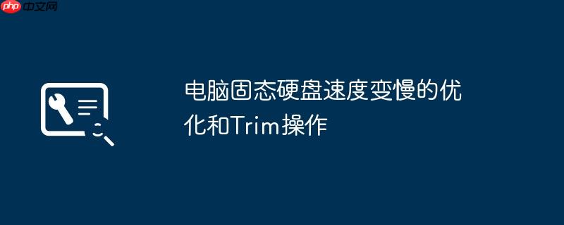 电脑固态硬盘速度变慢的优化和Trim操作