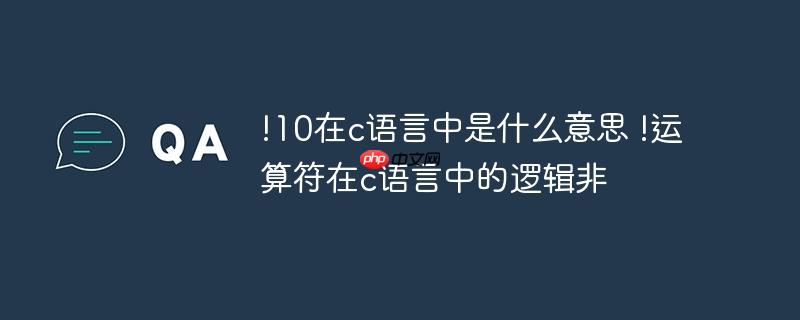 !10在c语言中是什么意思 !运算符在c语言中的逻辑非