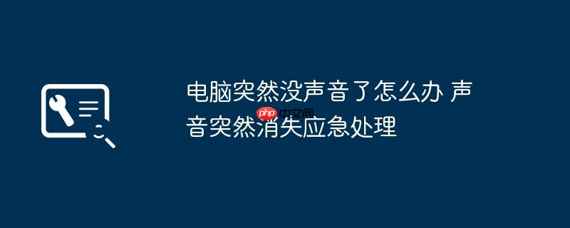 电脑突然没声音了怎么办 声音突然消失应急处理