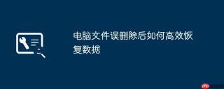 电脑文件误删除后如何高效恢复数据