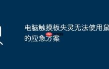 电脑触摸板失灵无法使用鼠标的应急方案