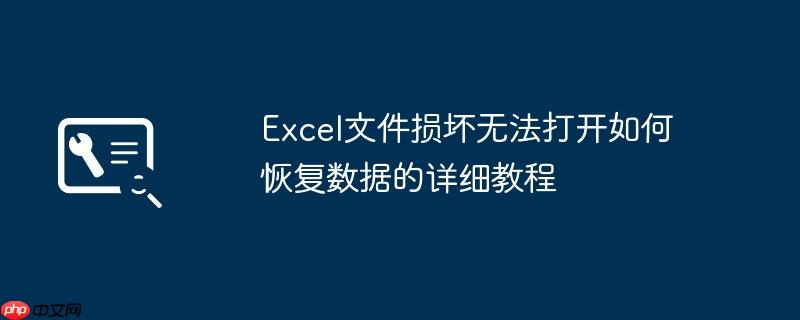 Excel文件损坏无法打开如何恢复数据的详细教程