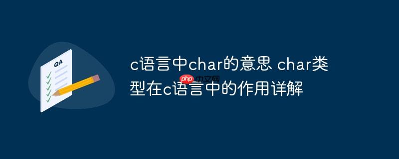 c语言中char的意思 char类型在c语言中的作用详解