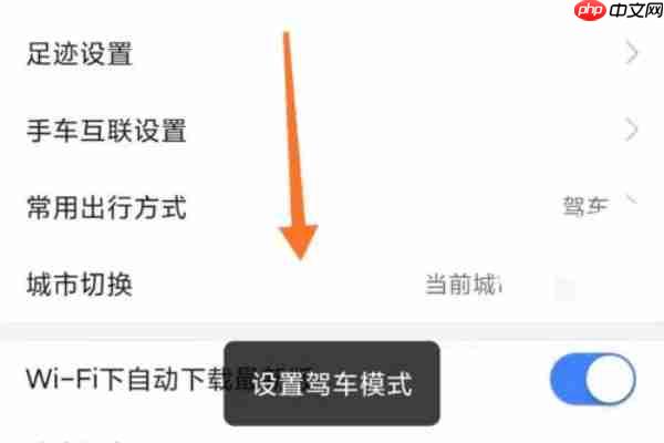 高德地图怎么开启司机模式