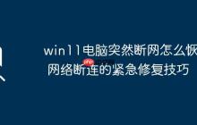 win11电脑突然断网怎么恢复 网络断连的紧急修复技巧