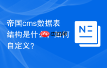 帝国cms数据表结构是什么，如何自定义？