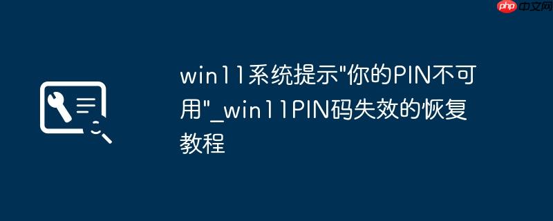win11系统提示"你的PIN不可用"_win11PIN码失效的恢复教程