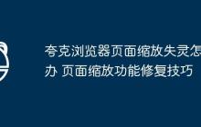 夸克浏览器页面缩放失灵怎么办 页面缩放功能修复技巧