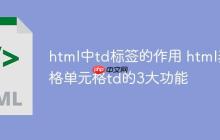 html中td標(biāo)簽的作用 html表格單元格td的3大功能