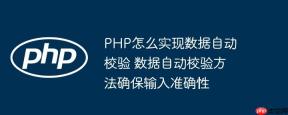 PHP怎么实现数据自动校验 数据自动校验方法确保输入准确性