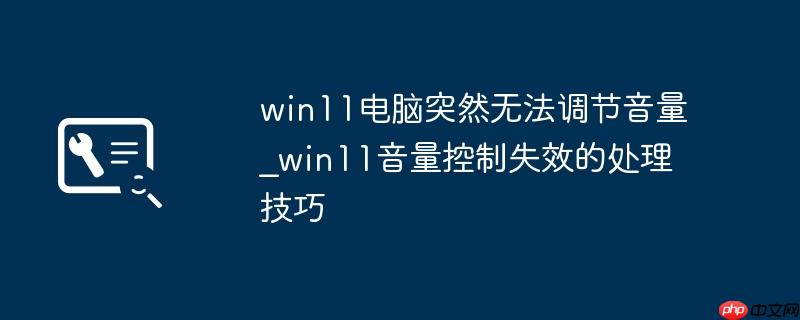 win11电脑突然无法调节音量_win11音量控制失效的处理技巧