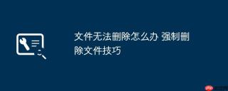 文件无法删除怎么办 强制删除文件技巧