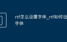 rtf怎么设置字体_rtf如何设置字体