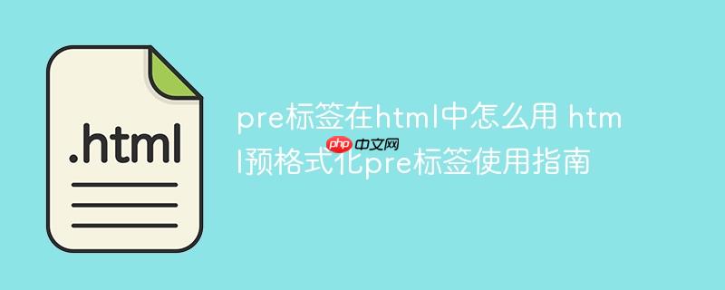 pre标签在html中怎么用 html预格式化pre标签使用指南