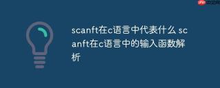 scanft在c语言中代表什么 scanft在c语言中的输入函数解析