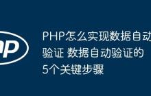 PHP怎么实现数据自动验证 数据自动验证的5个关键步骤