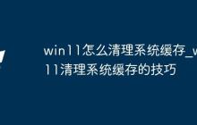 win11怎么清理系统缓存_win11清理系统缓存的技巧