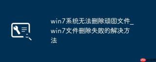 win7系统无法删除顽固文件_win7文件删除失败的解决方法
