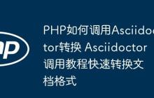 PHP如何調(diào)用Asciidoctor轉(zhuǎn)換 Asciidoctor調(diào)用教程快速轉(zhuǎn)換文檔格式