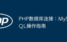 PHP數(shù)據(jù)庫(kù)連接：MySQL操作指南