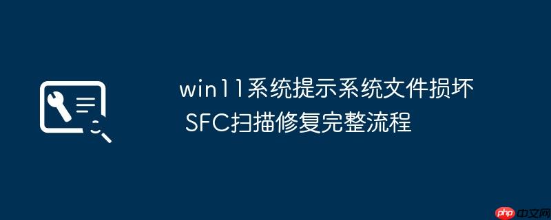 win11系统提示系统文件损坏 SFC扫描修复完整流程