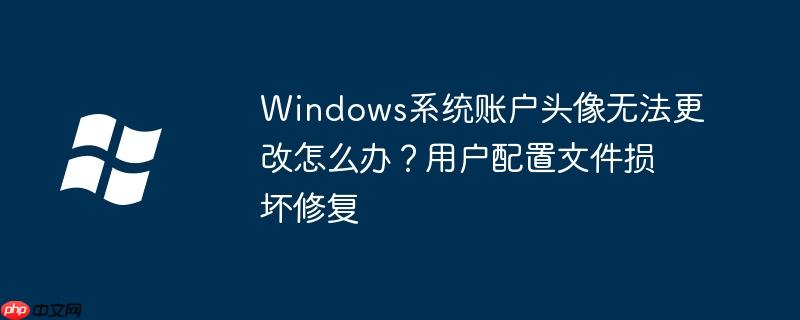 Windows系统账户头像无法更改怎么办？用户配置文件损坏修复