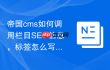帝国cms如何调用栏目SEO信息，标签怎么写？