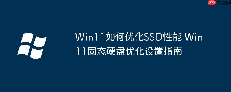Win11如何优化SSD性能 Win11固态硬盘优化设置指南