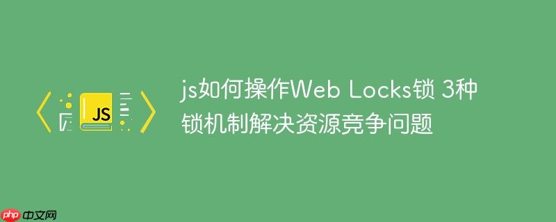 js如何操作Web Locks锁 3种锁机制解决资源竞争问题