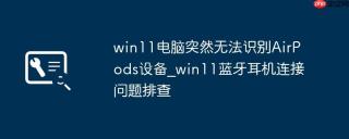 win11电脑突然无法识别AirPods设备_win11蓝牙耳机连接问题排查