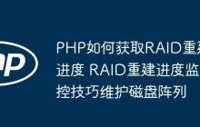 PHP如何获取RAID重建进度 RAID重建进度监控技巧维护磁盘阵列