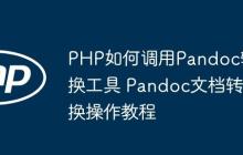 PHP如何调用Pandoc转换工具 Pandoc文档转换操作教程