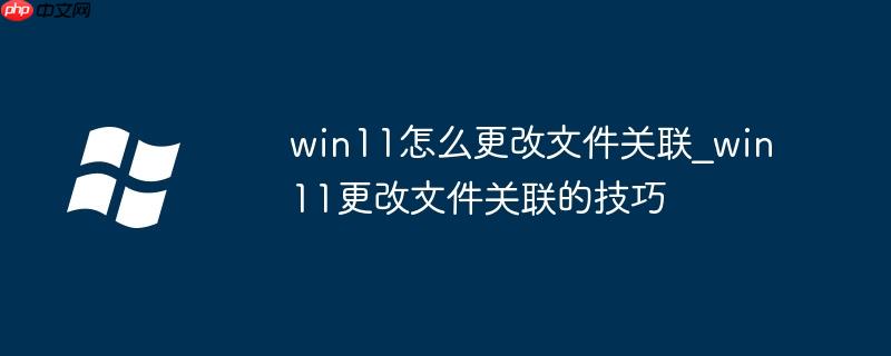 win11怎么更改文件关联_win11更改文件关联的技巧