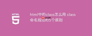html中的class怎么用 class命名规范的5个原则