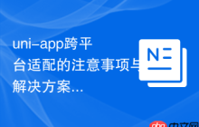 uni-app跨平台适配的注意事项与解决方案