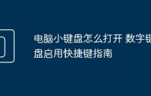 电脑小键盘怎么打开 数字键盘启用快捷键指南