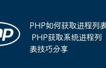 PHP如何获取进程列表 PHP获取系统进程列表技巧分享