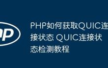 PHP如何获取QUIC连接状态 QUIC连接状态检测教程
