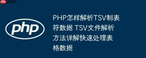 PHP怎样解析TSV制表符数据 TSV文件解析方法详解快速处理表格数据