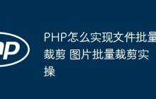 PHP怎么實(shí)現(xiàn)文件批量裁剪 圖片批量裁剪實(shí)操
