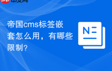 帝国cms标签嵌套怎么用，有哪些限制？