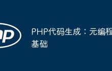 PHP代碼生成：元編程基礎(chǔ)