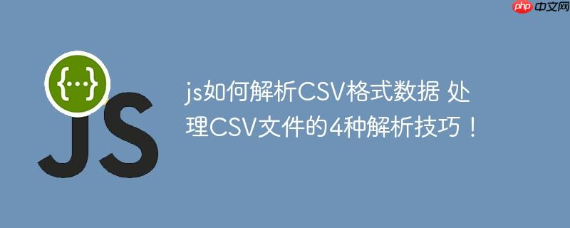 js如何解析CSV格式数据 处理CSV文件的4种解析技巧！