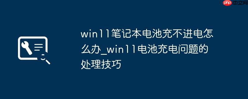win11笔记本电池充不进电怎么办_win11电池充电问题的处理技巧